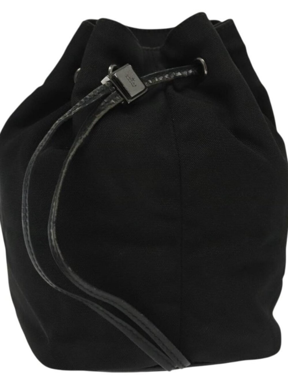GUCCI Pouch Nylon Black Silver 039 0973 Auth 135018